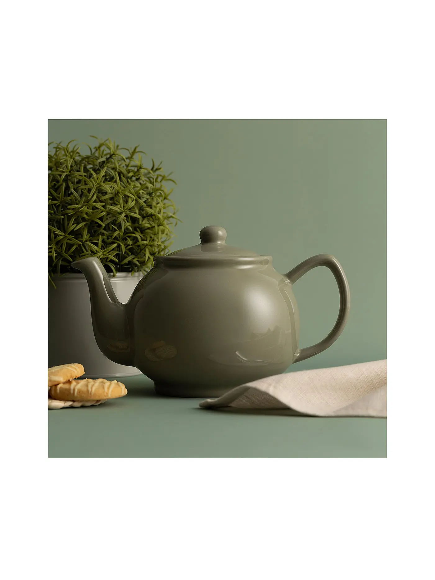 PRICE & KENSINGTON | Teekanne 1,1l Anthrazit glänzend | olive